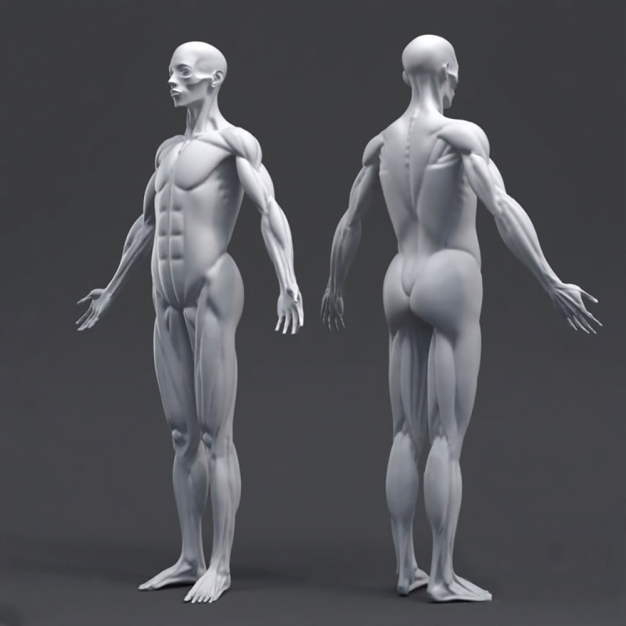  人体雕塑3D模型